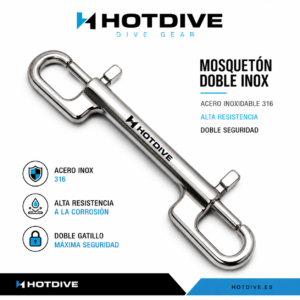 Mosquetón doble inoxidable 90 mm